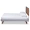 Baxton Studio Eloise Grey Upholstered and Ash Walnut Wood Full Size Platform Bed 164-9416-9419 - alternate 2